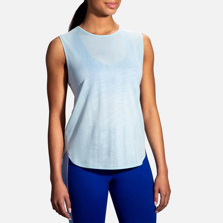 Brooks SPIRIT Running Tank Top Womens Canada - Blue (ICQ752639)